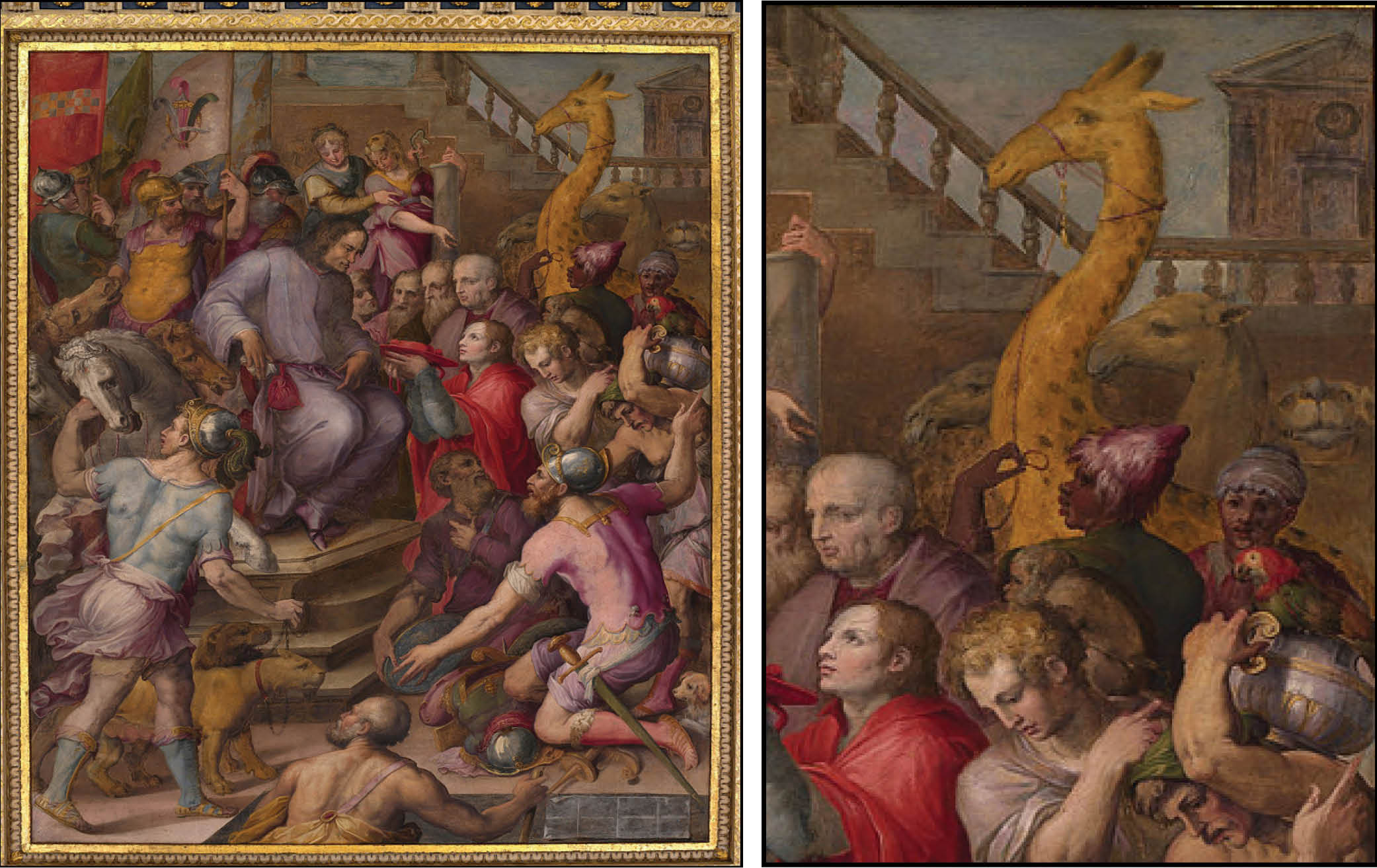 Giorgio Vasari, Lorenzo the Magnificent (c. 1555). Florence, Palazzo Vecchio. (Detail shown on right)