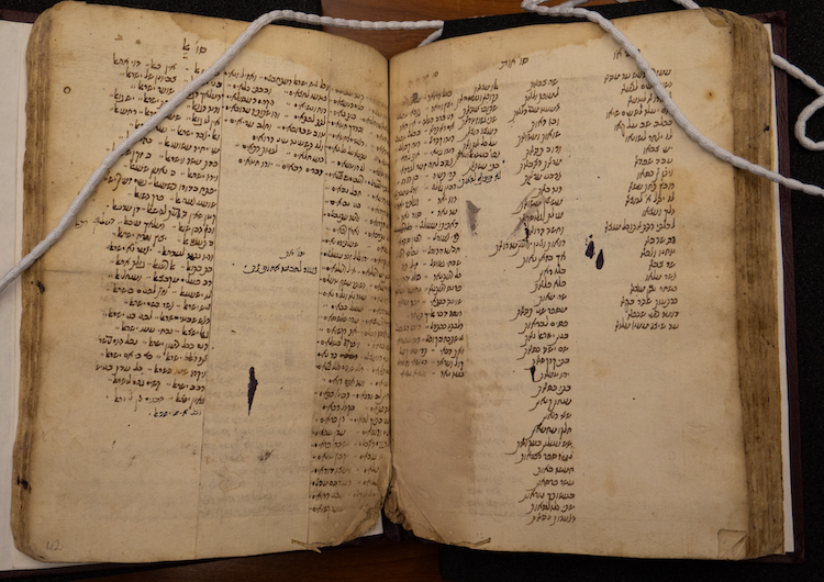 open Hebrew manuscript