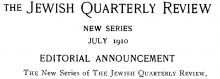 Jewish Quarterly Review